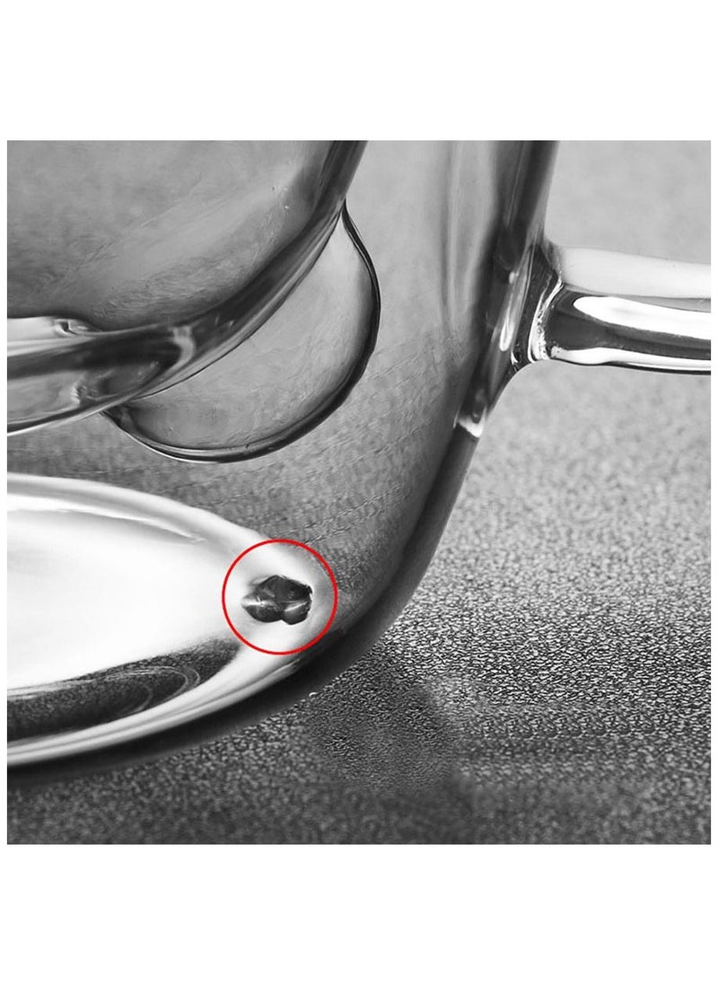 double glass with handle - inverted bear shape