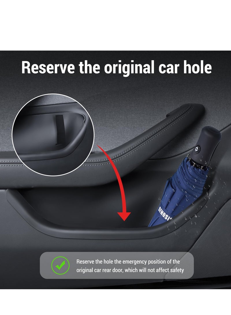 SYOSI New 2024 Model 3 Highland Door Tray, 4PCS Tesla Tray Mats Door Slot Organizer Tesla Door Accessories Rear Door Tray Car Interior Organizers Full-Cover Tray Organizer Fit for Model 3 2024 - Image 5