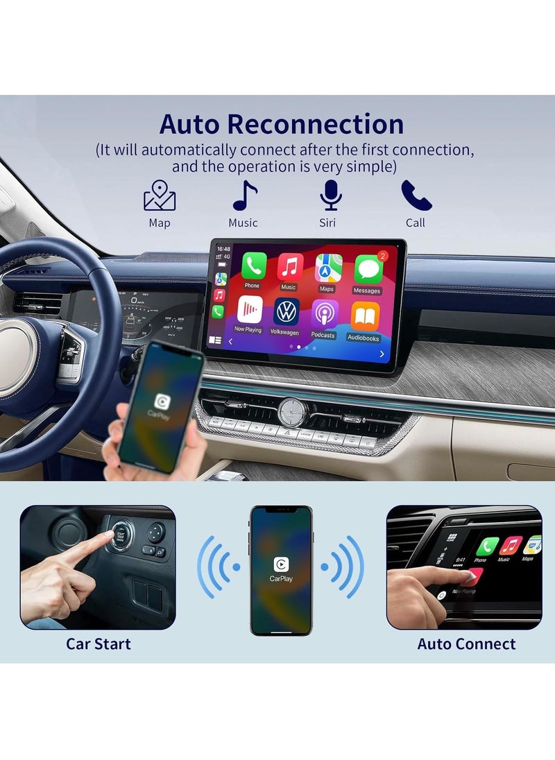KASTWAVE - Wireless CarPlay Adapter - Plug & Play AI Box for Wired CarPlay Vehicles, Supports iOS 10+, Retains Original Controls, Enhanced Navigation, Music, Phone Calls, and Siri Assistant - Image 1