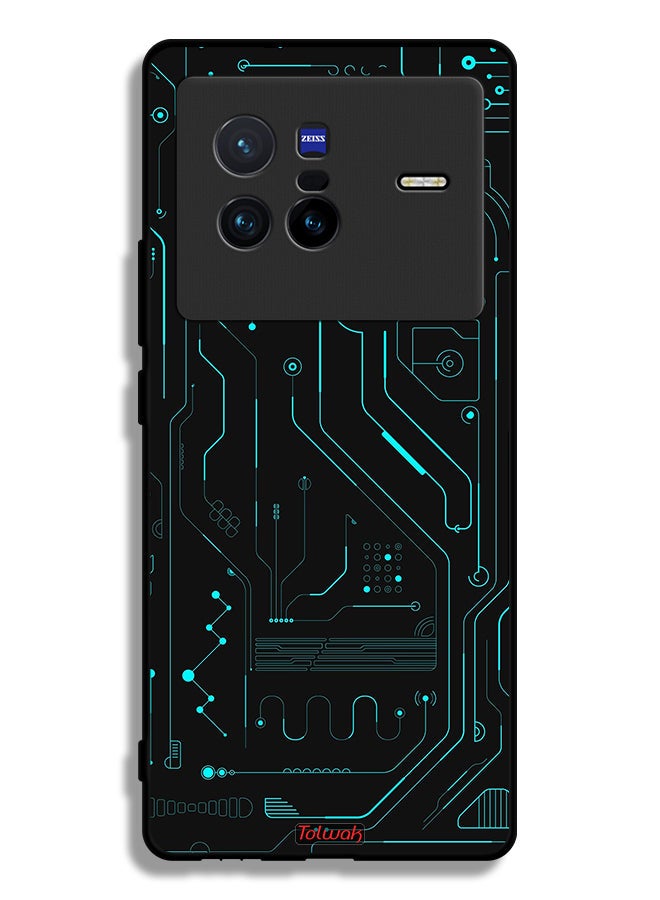 Tolwak Vivo X80 Protective Case Cover Digital Art Circuits Minimalism Multiple Display - Image 2