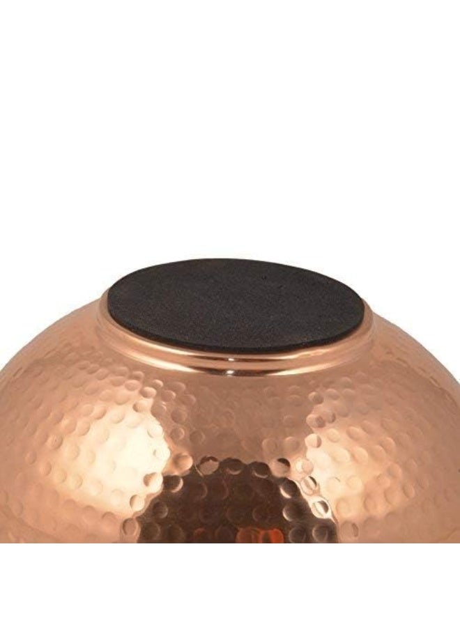 GoCraft وعاء خلط نحاسي نقي من GoCraft بتشطيب مطروق للسلطة، وخفق البيض، وزينة وتقديم الطعام - 7.5" (متوسط) - Image 2