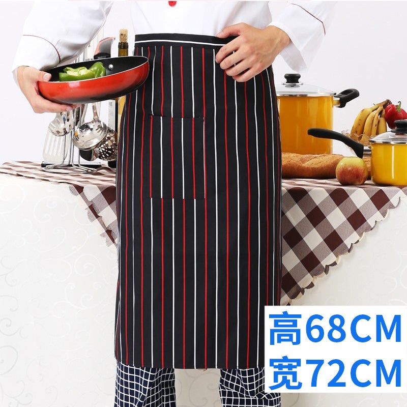 Chef Work Clothes Apron Half-Length Men'S And Women'S El Restaurant Restaurant Kitchen Catering Business Special Half-Waist - Image 1