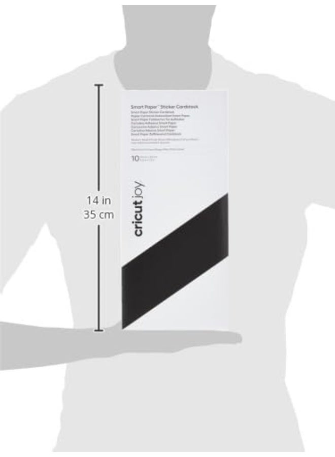 Cricut Smart Paper Sticker Cardstock  Black  14Cmx33Cm (5.5"x13")  10-Pack  For Use Joy - Image 3