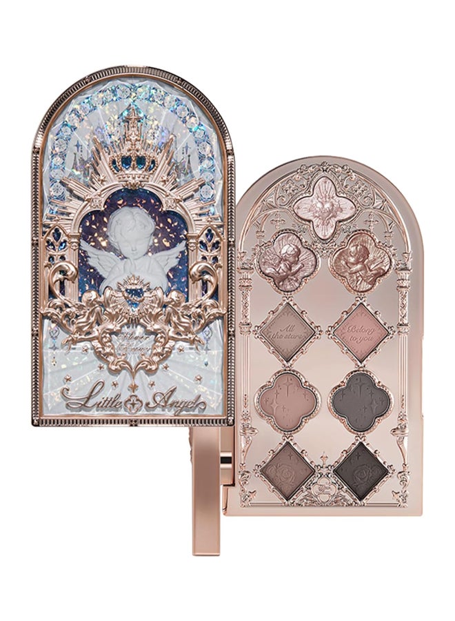 Flower Knows Little Angel 9-Color Eyeshadow Palette 01 Eden's Angel - Peachwood Fig Palette 10.5 Grams - Image 1