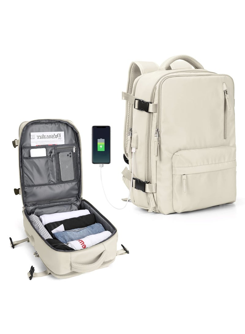 ZERIFAM Travel Backpack, Carry On Backpack for Women and Men,  Large Capacity Hiking Backpack with USB Charging Port Shoes Compartment, Waterproof Outdoor Sports Rucksack Casual Daypack Fit 15.6 Inch Laptop - Image 1