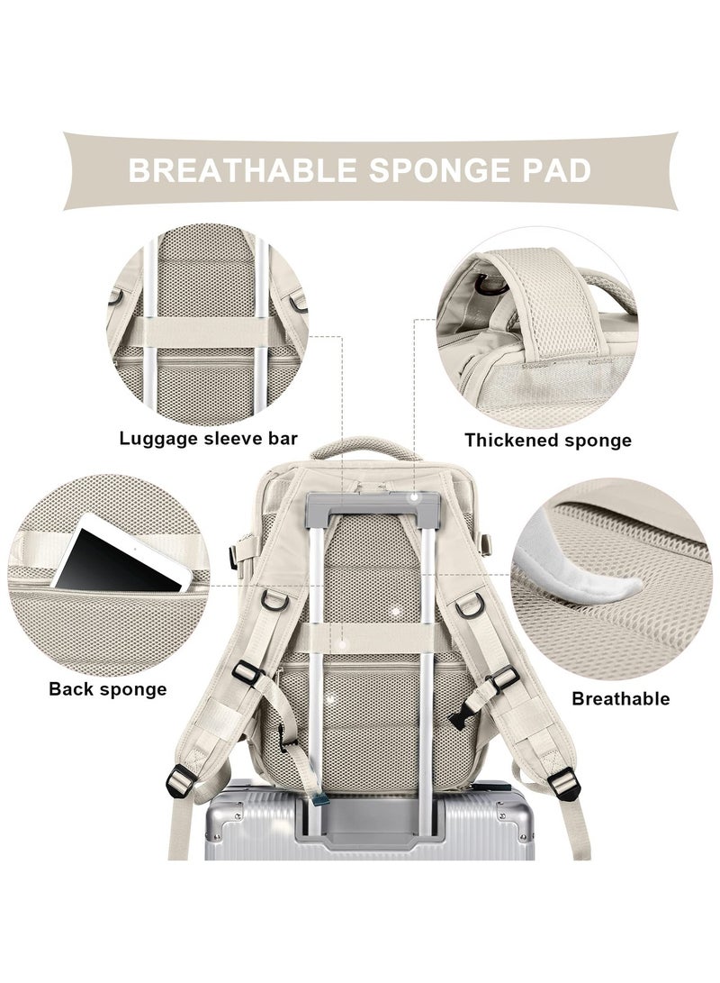 ZERIFAM Travel Backpack, Carry On Backpack for Women and Men,  Large Capacity Hiking Backpack with USB Charging Port Shoes Compartment, Waterproof Outdoor Sports Rucksack Casual Daypack Fit 15.6 Inch Laptop - Image 5