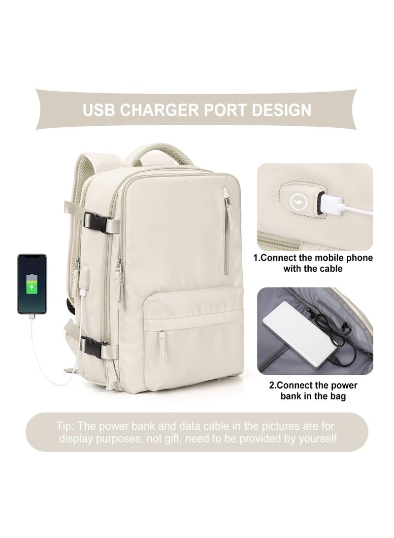 ZERIFAM Travel Backpack, Carry On Backpack for Women and Men,  Large Capacity Hiking Backpack with USB Charging Port Shoes Compartment, Waterproof Outdoor Sports Rucksack Casual Daypack Fit 15.6 Inch Laptop - Image 3