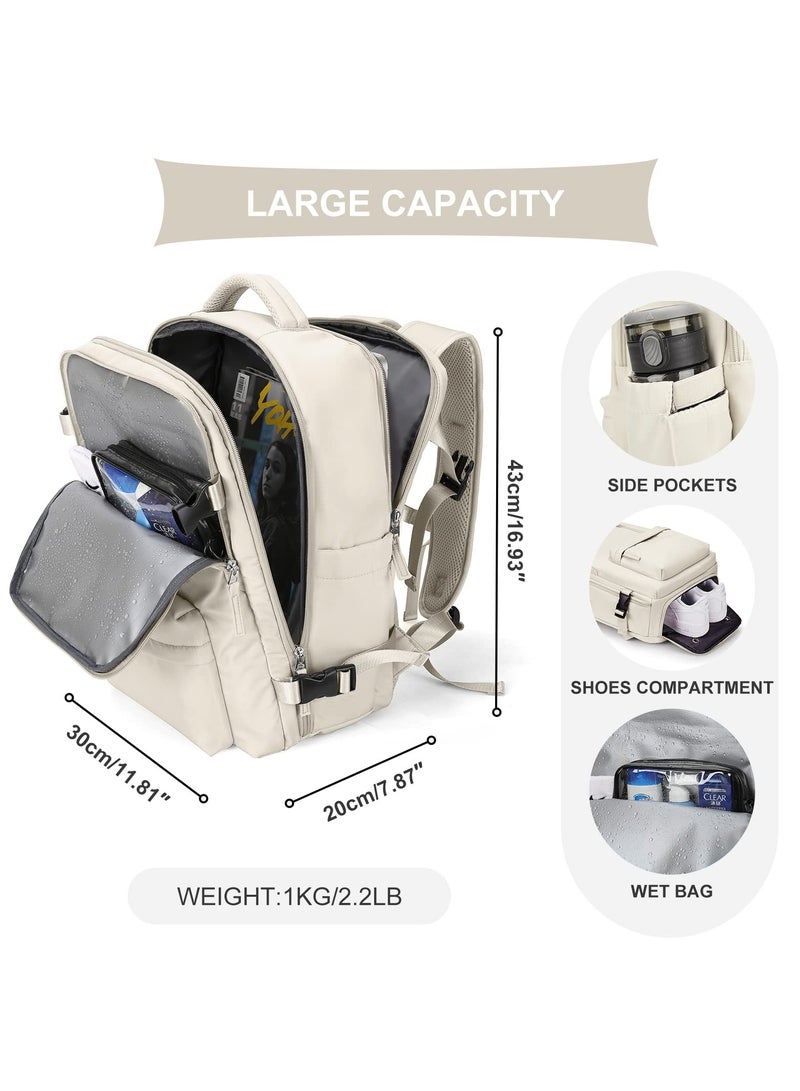 ZERIFAM Travel Backpack, Carry On Backpack for Women and Men,  Large Capacity Hiking Backpack with USB Charging Port Shoes Compartment, Waterproof Outdoor Sports Rucksack Casual Daypack Fit 15.6 Inch Laptop - Image 2