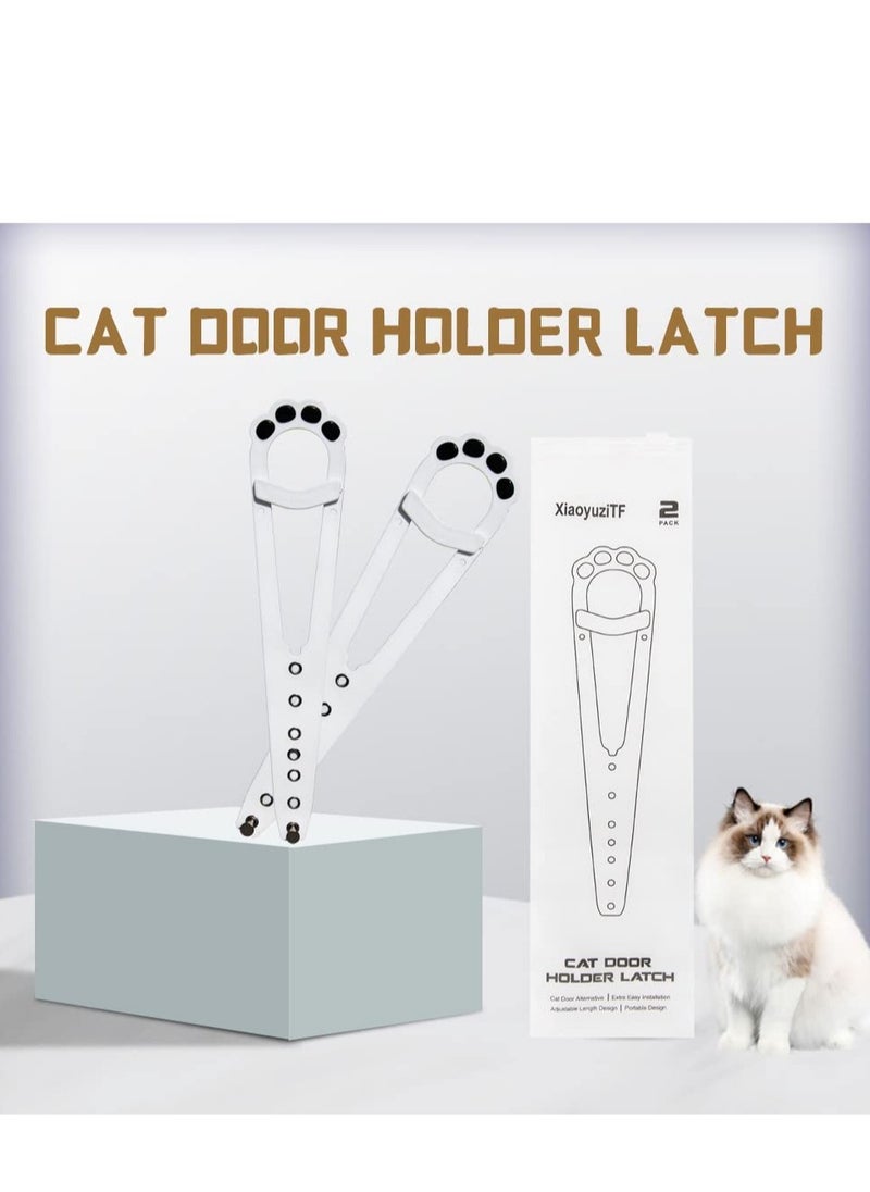Generic - Cat Door Latch u0026 Cat Door Stopper. Adjustable Door Strap for Cats to Dog Proof u0026 Keep Dog Out of Litter Box u0026 Cat Feeder. Simpler Pet u0026 Cat Gate Alternative(7 Sizes Adjustable) - Image 1