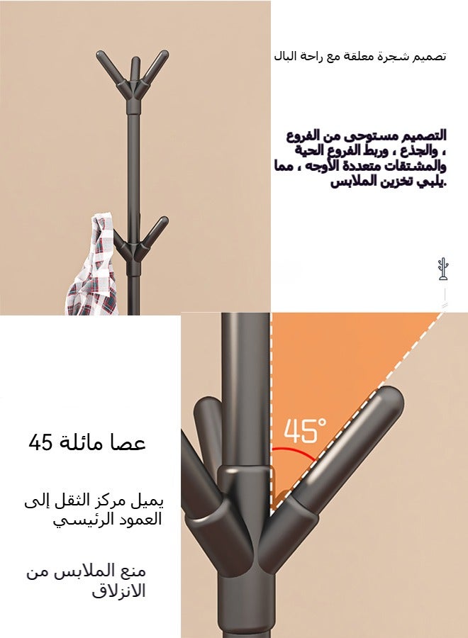 فالبرو شماعة ملابس سهلة التركيب، مثبتة على الأرض، شماعة ملابس حديدية للمكتب، شماعات ملابس عمودية لغرفة النوم، شماعة ملابس مبتكرة للممر، شماعة ملابس معدنية، شماعة ملابس مستقلة، أبيض 170×50 سم - Image 2