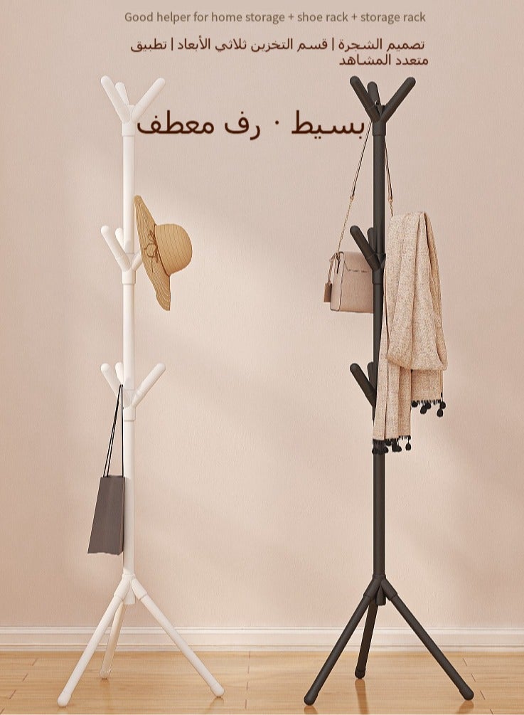 فالبرو شماعة ملابس سهلة التركيب، مثبتة على الأرض، شماعة ملابس حديدية للمكتب، شماعات ملابس عمودية لغرفة النوم، شماعة ملابس مبتكرة للممر، شماعة ملابس معدنية، شماعة ملابس مستقلة، أبيض 170×50 سم - Image 4