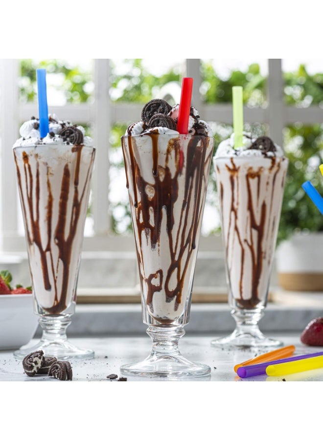 Comfy Package, [100 Count] Jumbo Plastic Smoothie Straws - 8.5"High - Assorted Colors - Image 3