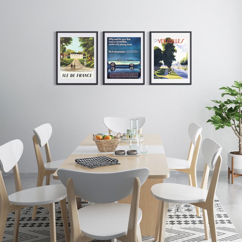 upsimples 18x24 Picture Frame Set of 5, Display Pictures 16x20 with Mat or 18 x 24 Without, Wall Gallery Poster Frames, Black - Image 2