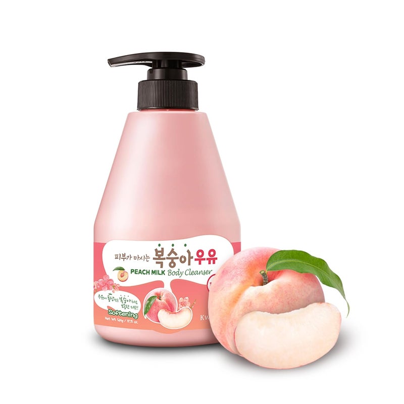 WELCOS KWAILNARA Peach Milk Body Wash  Korean Body Wash with Peach Extract for Clear and Bright Skin 560 g  1975 oz
