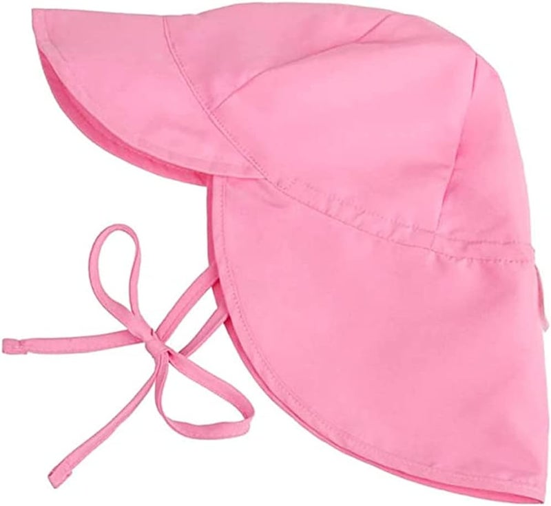 Luckam Baby Sun Hat, UPF50+ Kids Sun Hat with Neck Flap, Unisex Adjustable Children Wide Brim Summer Sun Protection Mesh Bucket Beach Hat Kid Bucket Cap for 3-18 Months (Pink) - Image 3