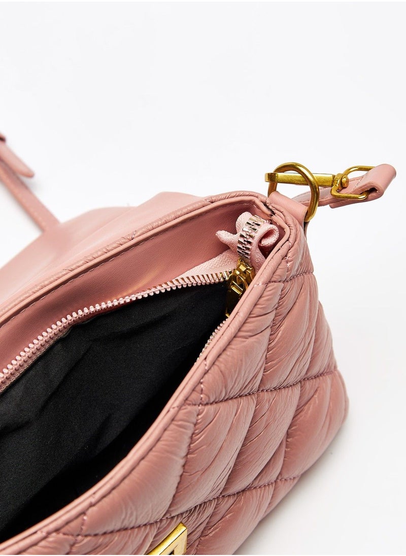 shoexpress - Quilted Crossbody Bag with Metallic Chain Strap - Image 1