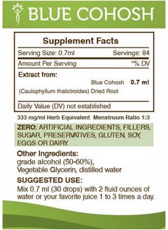 Secrets of the Tribe Blue Cohosh Alcoholfree Tincture (Glycerite) 659 Mg Responsibly Farmed Blue Cohosh (Caulophyllum Thalictroides) Dried Root (2 Fl Oz) Women Health Supplement  - Image 4