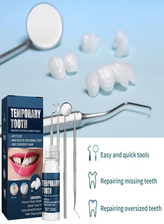 ovand طقم إصلاح الأسنان، طقم حشوات أسنان قابلة للتشكيل، طقم استبدال أسنان مؤقت، طقم إصلاح أسنان مع أدوات طبية، طقم العناية بالأسنان لإصلاح الأسنان المفقودة والمكسورة، العناية بالأسنان بنفسك في المنزل - Image 5