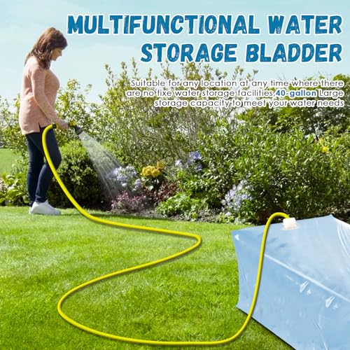 3 BUZZLETT 3 Pack 40 Gallon Water Storage Bladder, Heavy Duty Food-Grade Plastic Bag, BPA-Free, Foldable and Resuable. Ideal for Emergency Water Bank, Camping, Gardening & Agricultural Irrigation - Image 4