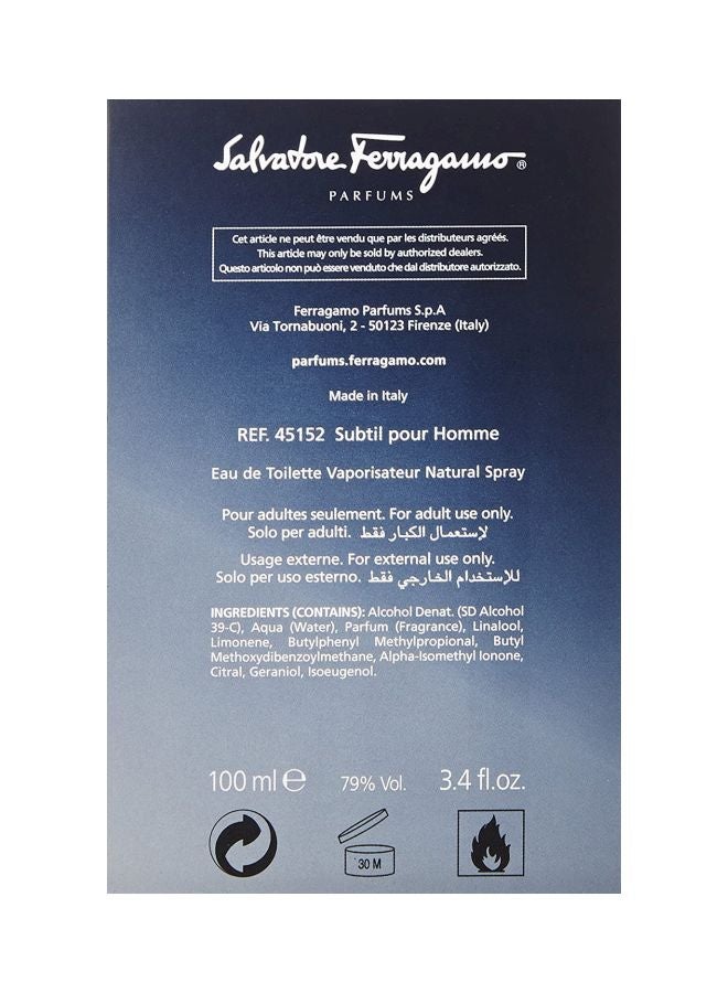 Salvatore Ferragamo Subtil EDT 100ml - Image 4