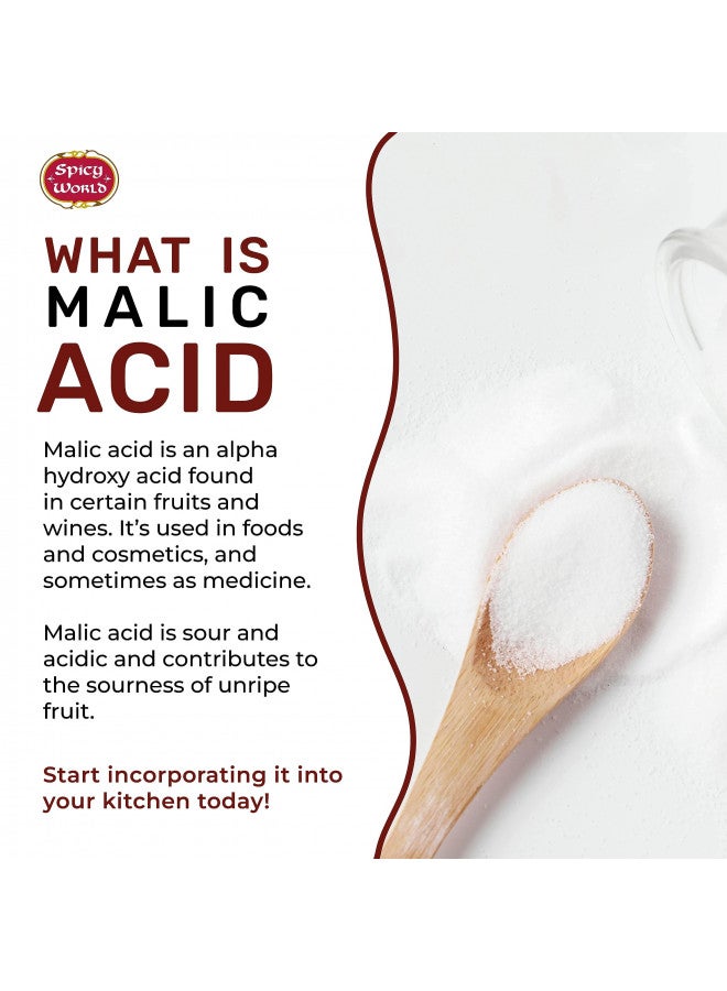 Spicy World Malic Acid Powder 1.75 LB (28oz) - Food Grade, Crystals, Tart Flavor - 1 Pack Each - Image 2