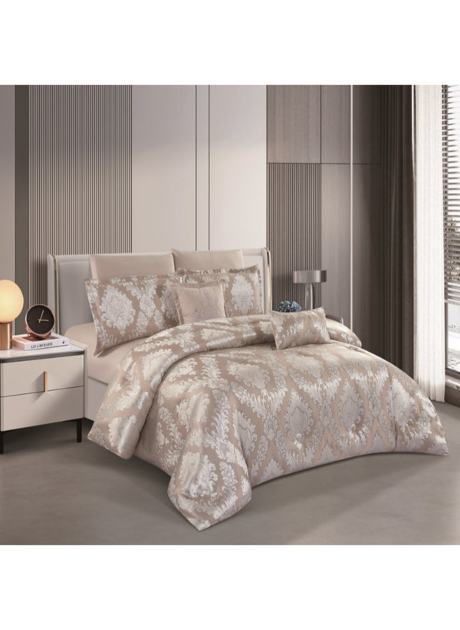 LEVORE - Jacquard Comforter Set With Durable And Soft Fabric Heavy Filling And A Design That Satisfies All Tastes 8 Pieces King Size - Image 1