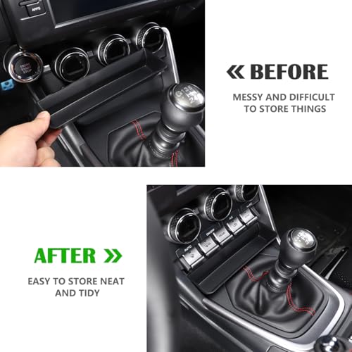 JONKOKO ABS Black Car Gear Shift Panel Front Storage Box for Subaru BRZ Toyota 86 2022-2025 Central Storage Box Phone Box,Gear Shift Organizer Tray Car Accessories - Image 2