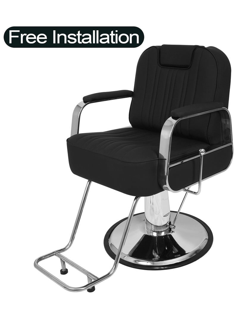 Meishida - Reclining Ladies Salon Chair 360 Degrees Swivel Barber Chair Styling Chair with Hydraulic Pump Free Installation - Image 1