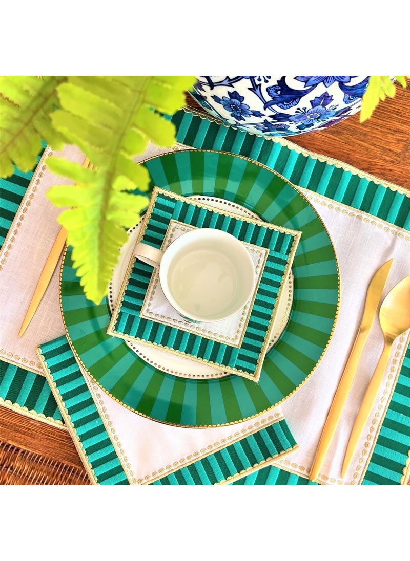 Ge Living Decorative Candy Series Green Checkered Tableware - 2 Pieces  - Image 2