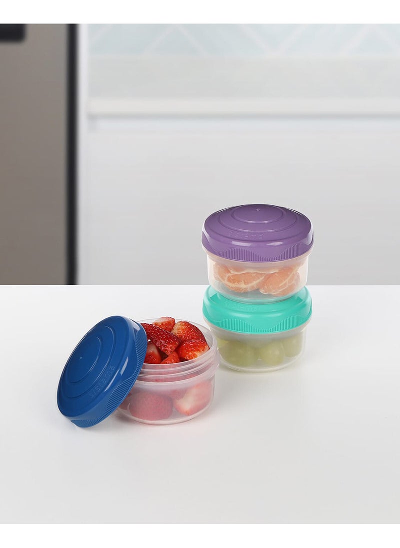 Sistema Mini Bites To Go: Fun & Leakproof Snack Containers (3 Pack, 130ml) Portable & BPA-Free , Made In New Zealand - Image 3