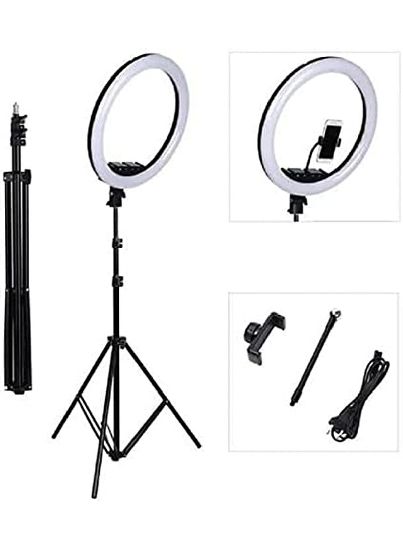 MJ-36 RGB LED Soft Ring Light With Phone Tripod Stand For Camera Smartphones Shooting Vlogging And Reels - Image 2