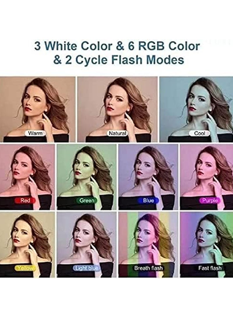 MJ-36 RGB LED Soft Ring Light With Phone Tripod Stand For Camera Smartphones Shooting Vlogging And Reels - Image 3