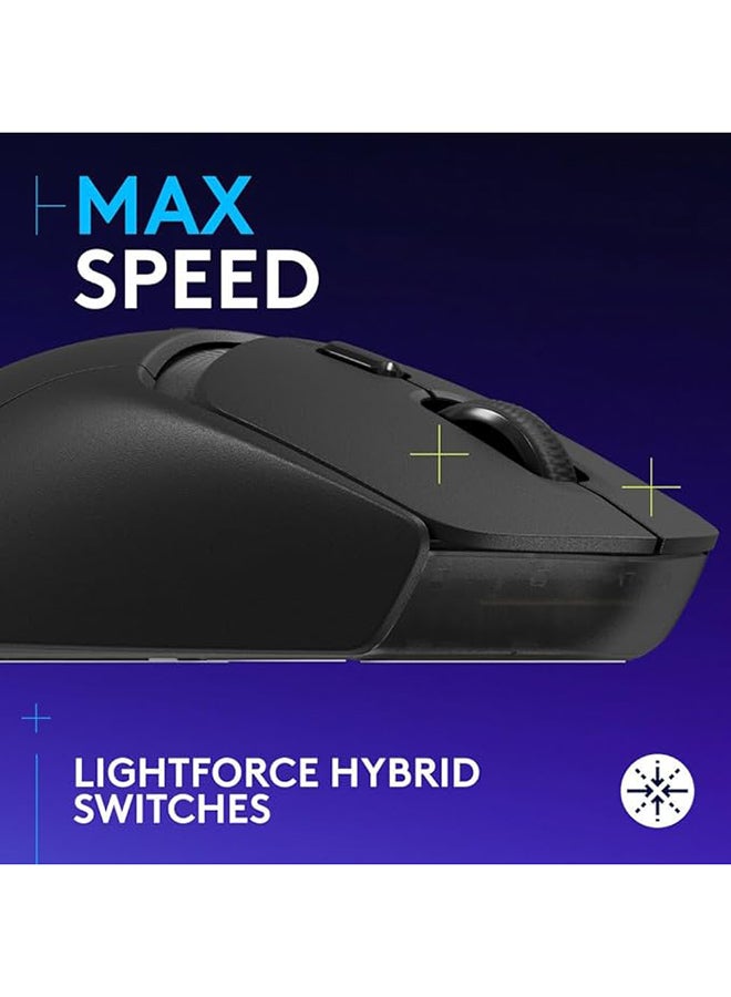 Logitech G309 LIGHTSPEED Wireless Gaming Mouse, LIGHTFORCE Hybrid Switches, HERO 25K Sensor - Black I ‎910-007200 - Image 2
