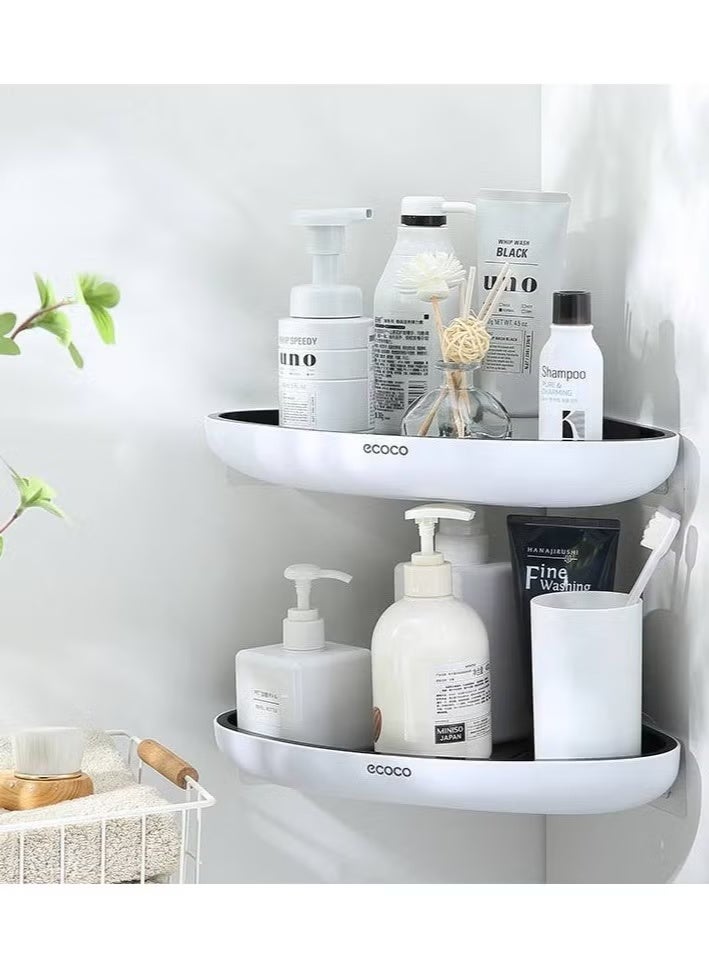 Wall Mounted Shampoo Organizer Bathroom Corner Rack Multi-Purpose Soap Holder - Image 1