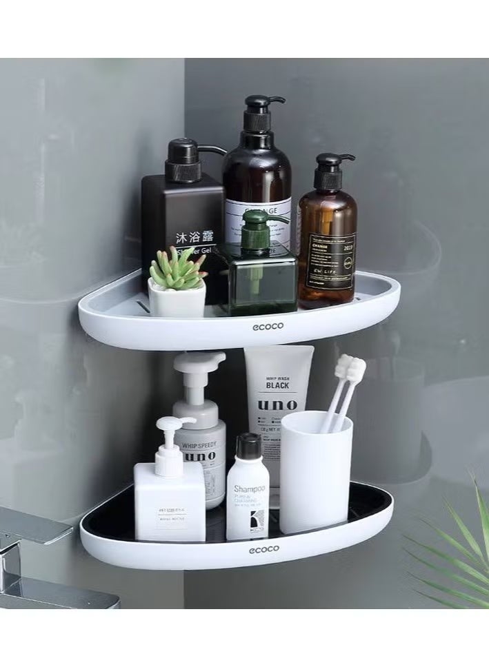 Wall Mounted Shampoo Organizer Bathroom Corner Rack Multi-Purpose Soap Holder - Image 2