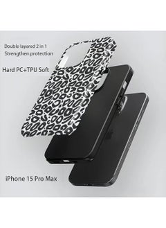 X-level iPhone 15 Pro Max Case,Blue Flowers Elegant Vintage Floral Pattern [10ft Drop Tested] Strengthen Protection Back Cover Shockproof for iPhone 15 Pro Max Phone Cover, Flower  - Image 2