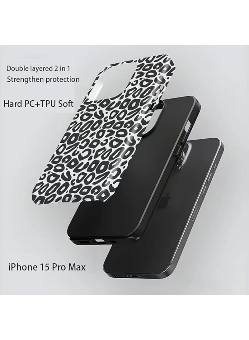 X-level iPhone 15 Pro Max Case,Blue Flowers Elegant Vintage Floral Pattern [10ft Drop Tested] Strengthen Protection Back Cover Shockproof for iPhone 15 Pro Max Phone Cover, Flower  - Image 2