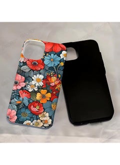 X-level iPhone 15 Pro Max Case,Blue Flowers Elegant Vintage Floral Pattern [10ft Drop Tested] Strengthen Protection Back Cover Shockproof for iPhone 15 Pro Max Phone Cover, Flower  - Image 4