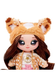 Na! Na! Na! Surprise Na! Na! Na! Surprise Camping Series Myra Woods - Deer-Inspired 7.5" Fashion Doll with Brown Hair and -Plush Deer Sleeping Bag  - Image 2