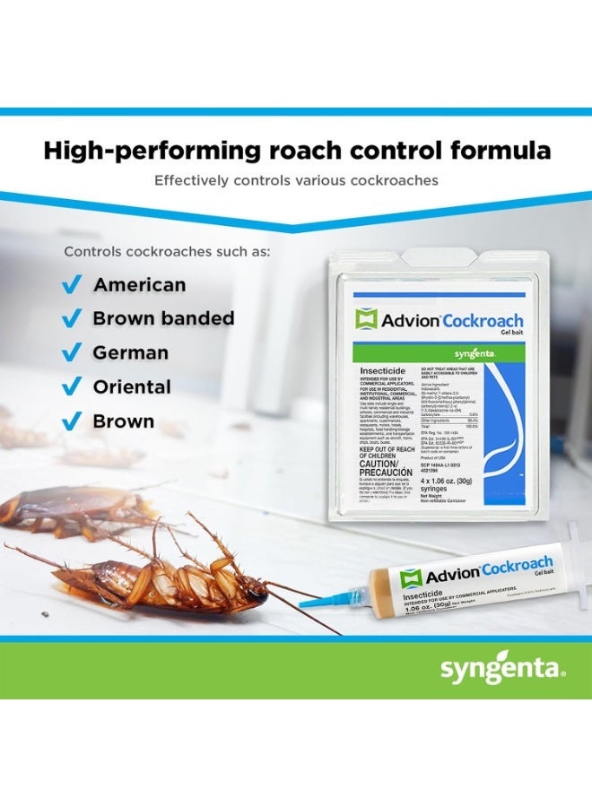Cockroach Advion Gel Bait 30g (Pack of 2) ,High-Performance Roach Killer for Homes, Kitchens, & Offices - Image 4