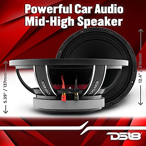 DS18 PRO-FU12.4 12" Mid-Range Loudspeaker, 1200 Watts, 600 RMS, 4 Ohms - Powerful Car Audio Mid-Range Speaker (1 Speaker) - Image 3