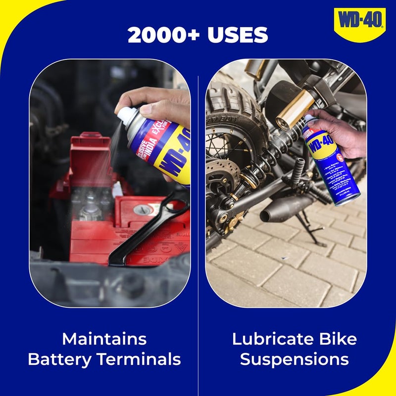 WD40 Pidilite Multipurpose Spray for Home Improvement, Frees jammed locks & Rust Parts,Adhesive remover,Grill & stove Cleaning,Protectant Agent -Multi use for Home,Work & DIY Purpose, 63.8g,Pack of 2 - Image 2