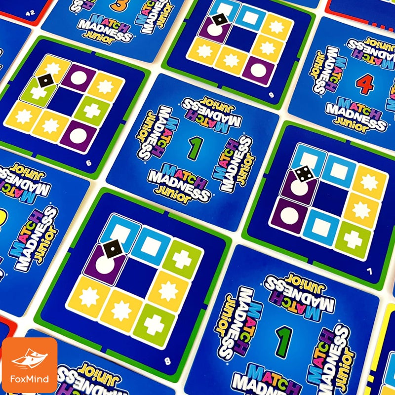 FoxMind Games Match Madness Junior A Pattern Matching Puzzle Game Make The Match in a Flash Develops Visual Recognition and fine Motor Skills Play with up to 4 Players for Ages 4 and up - Image 3