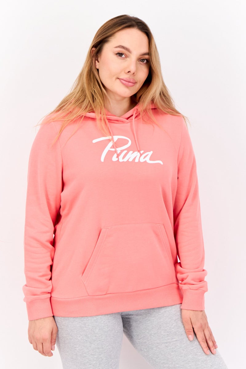 PUMA Women Regular Fit Long Sleeves Outdoor Hoodie, Coral - Image 1