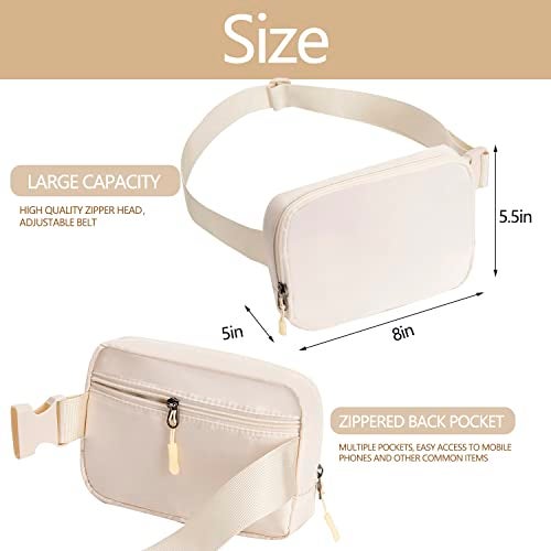 WITROMAN Belt bag Fanny pack crossbody bags for women Everywhere belt bag (ivory) - Image 2