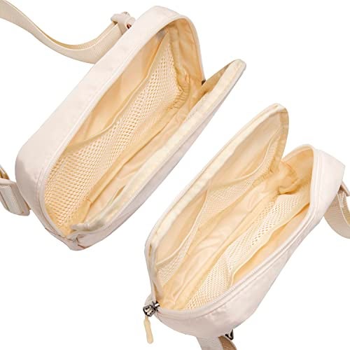 WITROMAN Belt bag Fanny pack crossbody bags for women Everywhere belt bag (ivory) - Image 5