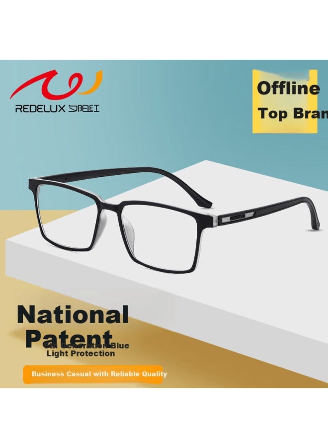 Sunset Red Reading Gl Men Anti-blue Light Women Fashion Full Frame Middle-aged And Elderly High-definition Presbyopic Gl E9045b Elegant Black 300 Degree - Image 2