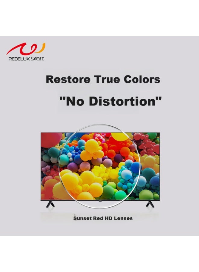 Sunset Red Reading Gl Men Anti-blue Light Women Fashion Full Frame Middle-aged And Elderly High-definition Presbyopic Gl E9045b Elegant Black 300 Degree - Image 5