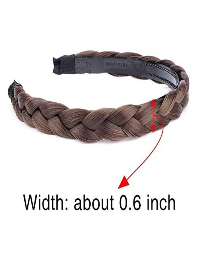 SUNBIRD Wide Plastic Headbands with Teeth Plain Hard Plastic Hairband Non-Slip Craft Headband Hoops for Women Girls DIY Hair Accessories for Women (pack of 6, Choti brown hair band) - Image 5