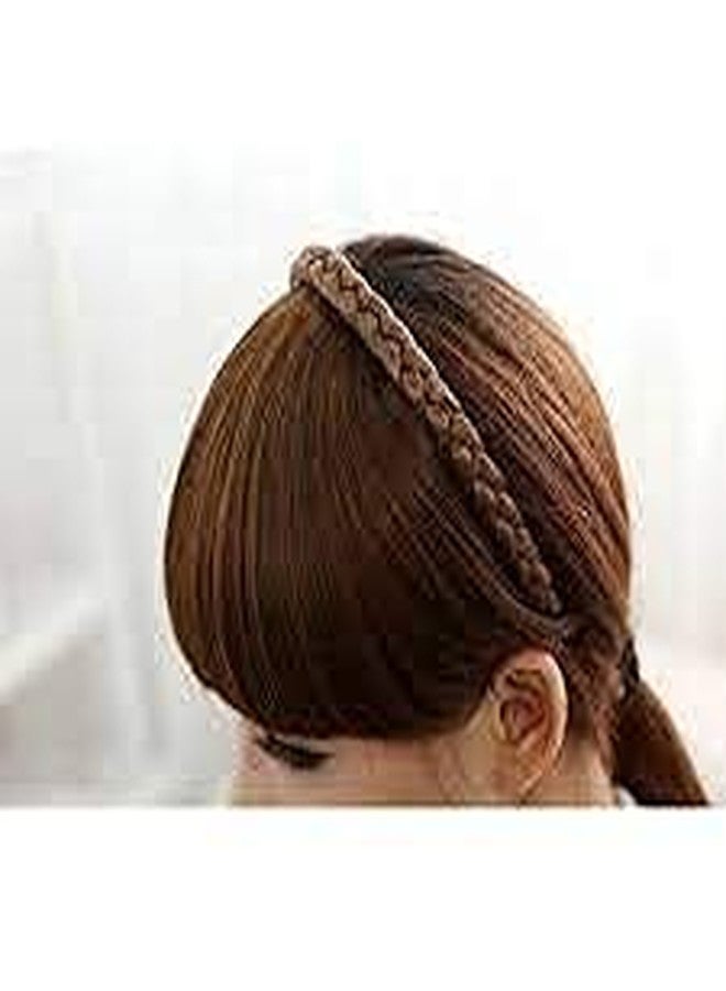 SUNBIRD Wide Plastic Headbands with Teeth Plain Hard Plastic Hairband Non-Slip Craft Headband Hoops for Women Girls DIY Hair Accessories for Women (pack of 6, Choti brown hair band) - Image 2